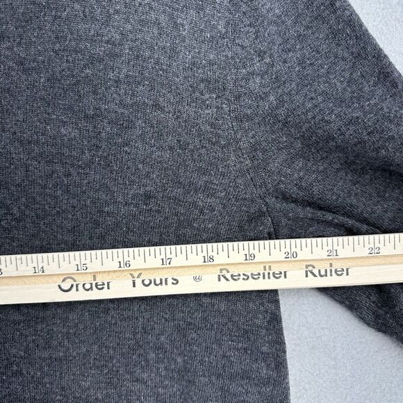 Banana Republic 100% Extra Fine Merino Wool V Neck Sweater Gray Men’s L Preppy - Picture 4 of 7